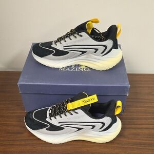 Mazino Krypton 040 Men's Size 10.5 Black/White/Yellow Men's Sneakers Brand New